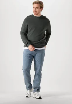 groene cast iron trui mock neck cotton modal