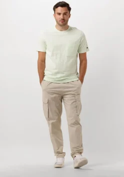 groene cast iron t-shirt short sleeve r-neck regular fit cotton slub