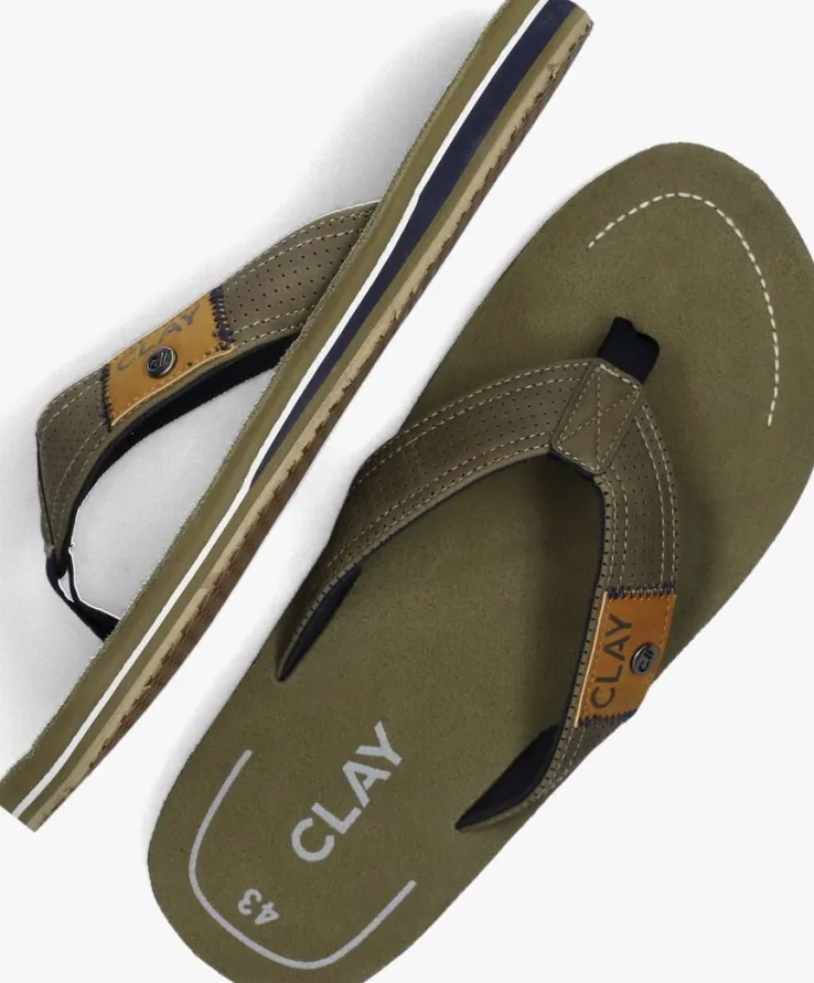 groene clay slippers clay001