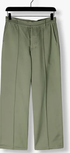 groene colourful rebel pantalon wende satin pintuck low pants