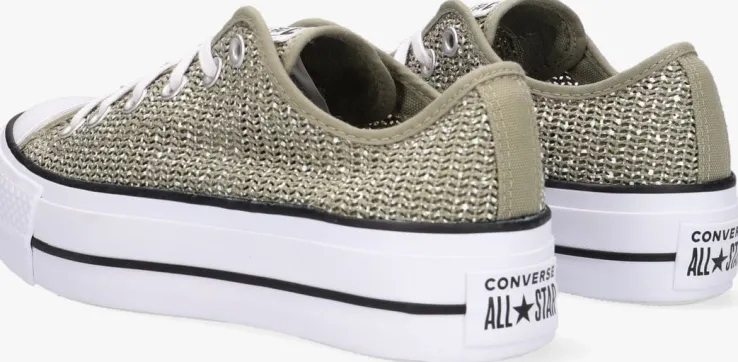 groene converse lage sneakers chuck taylor all star lift ox