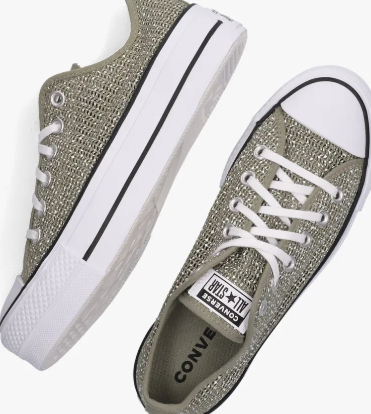 groene converse lage sneakers chuck taylor all star lift ox