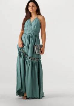 groene copenhagen muse maxi jurk cm asleah dress