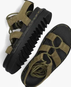 groene dr martens sandalen nartilla