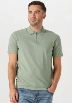 groene dstrezzed polo dorian zip polo