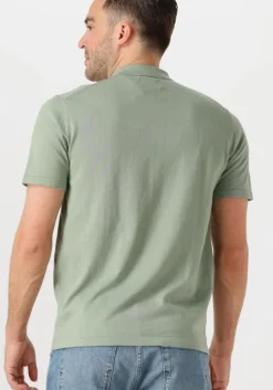 groene dstrezzed polo dorian zip polo