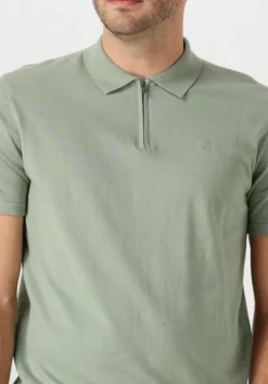 groene dstrezzed polo dorian zip polo
