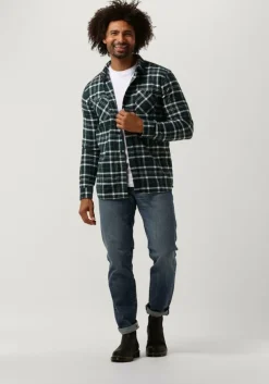 groene edwin overshirt labour shirt ls heavy flannel brushed