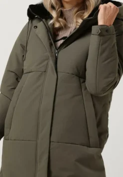 groene elvine gewatteerde jas tiril