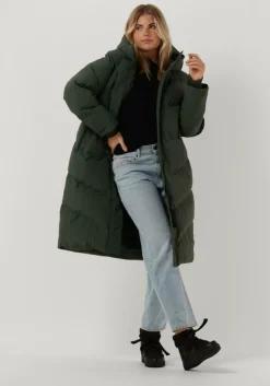 groene elvine gewatteerde jas naemi