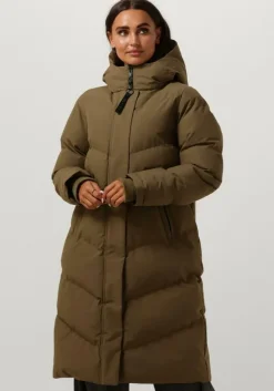 groene elvine gewatteerde jas naemi