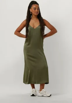 groene envii midi jurk enlima sl slip dress