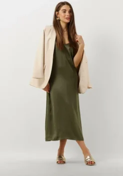 groene envii midi jurk enlima sl slip dress