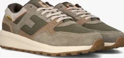 groene faguo lage sneakers limwood syn woven