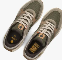 groene faguo lage sneakers limwood syn woven