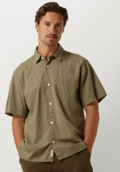 groene forét casual overhemd serene linen ss shirt