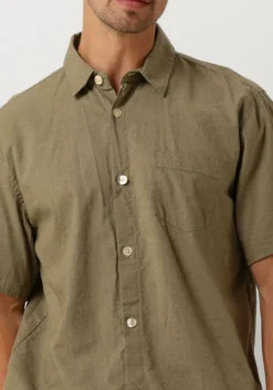 groene forét casual overhemd serene linen ss shirt