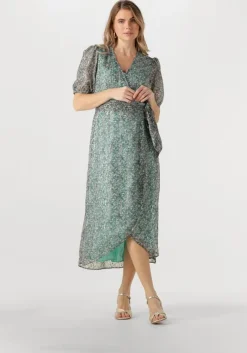 groene freebird midi jurk blossom ss flower