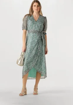 groene freebird midi jurk blossom ss flower