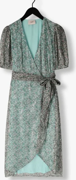 groene freebird midi jurk blossom ss flower