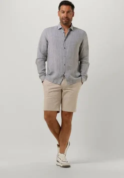 groene genti casual overhemd linnen s7054-1120