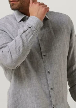 groene genti casual overhemd linnen s7054-1120