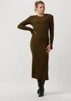 groene gestuz midi jurk alleny dress