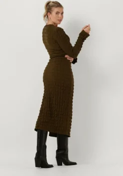 groene gestuz midi jurk alleny dress