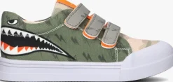 groene go bananas lage sneakers shark