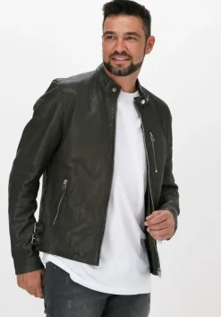 groene goosecraft leren jas gc galway biker