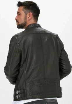 groene goosecraft leren jas gc galway biker