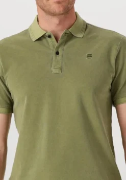 groene g-star raw polo dunda overdyed slim polo ss