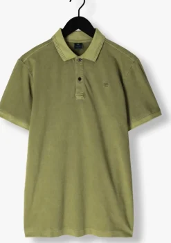 groene g-star raw polo dunda overdyed slim polo ss