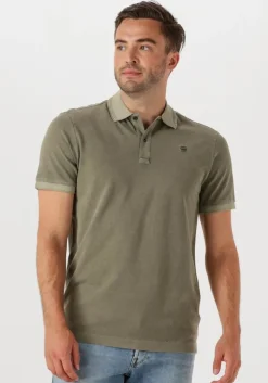 groene g-star raw polo dunda overdyed slim polo ss