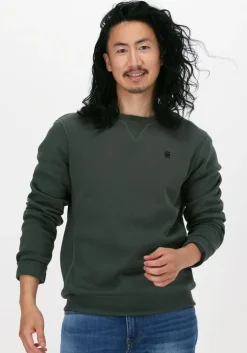 groene g-star raw sweater premium core r sw l/s