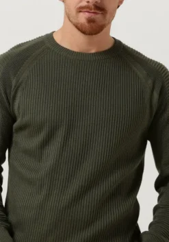 groene g-star raw trui 3d biker r knit