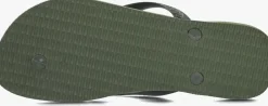 groene havaianas teenslippers brasil logo