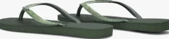 groene havaianas teenslippers square glitter