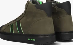 groene hip hoge sneakers h1943