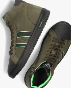 groene hip hoge sneakers h1943