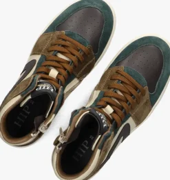 groene hip hoge sneakers h1765