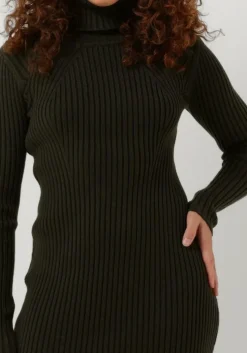 groene janice mini jurk jurk gebreid kol travis