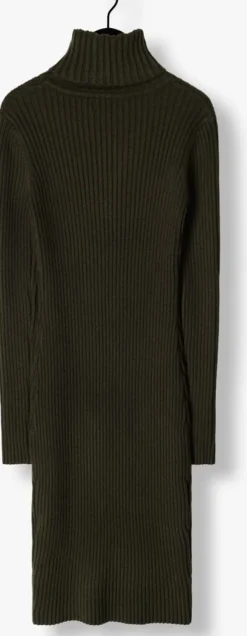 groene janice mini jurk jurk gebreid kol travis