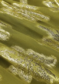 groene janice mini jurk jurk print lurex jimmy