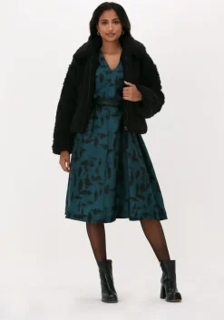 groene just female midi jurk fallow dress