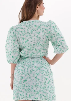 groene just female mini jurk garden wrap dress
