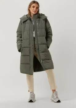 groene levete room gewatteerde jas lr-gibella jacket