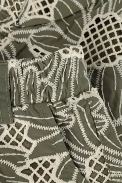 groene like flo korte broek florien higt waist short