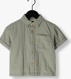 groene lil' atelier casual overhemd nmmfelix ss loose shirt lil