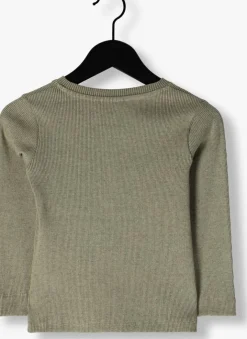 groene lil' atelier t-shirt nmmbarbar ls slim top lil